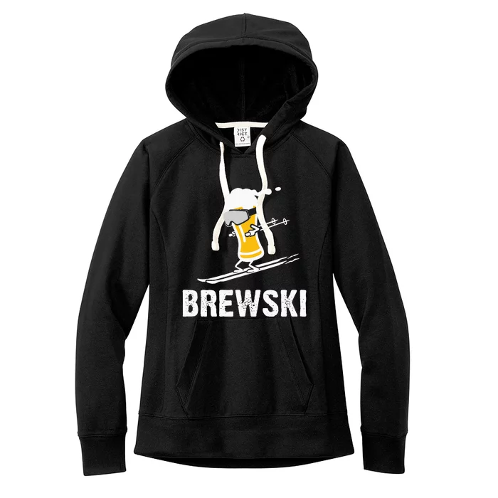 Brewski Skiing Beer Women's Fleece Hoodie