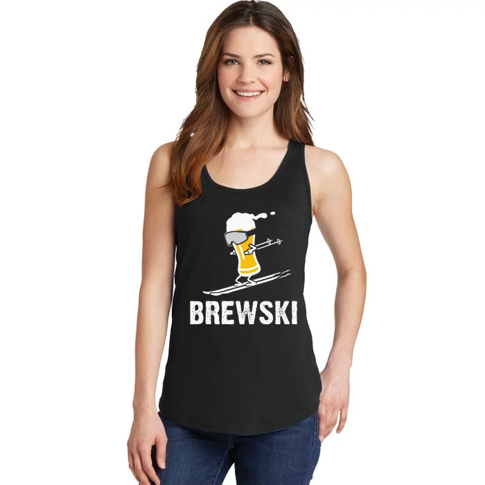 Brewski Skiing Beer Ladies Essential Tank