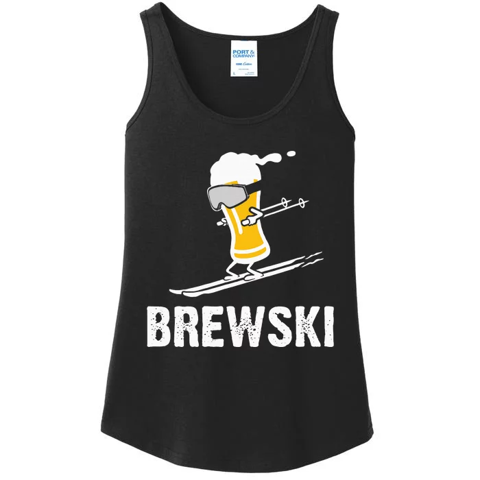 Brewski Skiing Beer Ladies Essential Tank