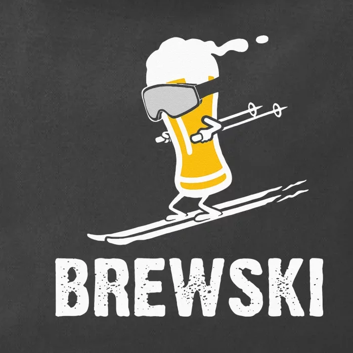 Brewski Skiing Beer Zip Tote Bag