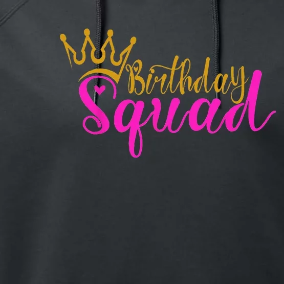 Birthday Squad Birthday Party Funny Gift Performance Fleece Hoodie