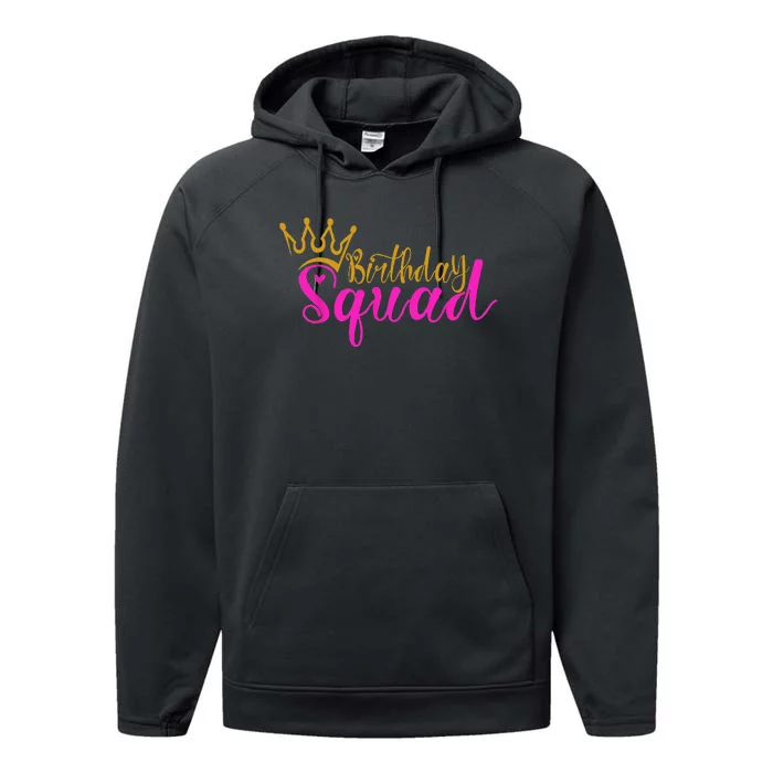 Birthday Squad Birthday Party Funny Gift Performance Fleece Hoodie