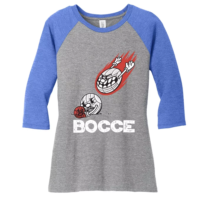 Bocce Slogan Bocci Game With Jack Bocce Ball Gift Women's Tri-Blend 3/4-Sleeve Raglan Shirt