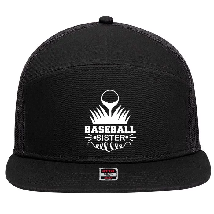 Baseball Sister 7 Panel Mesh Trucker Snapback Hat