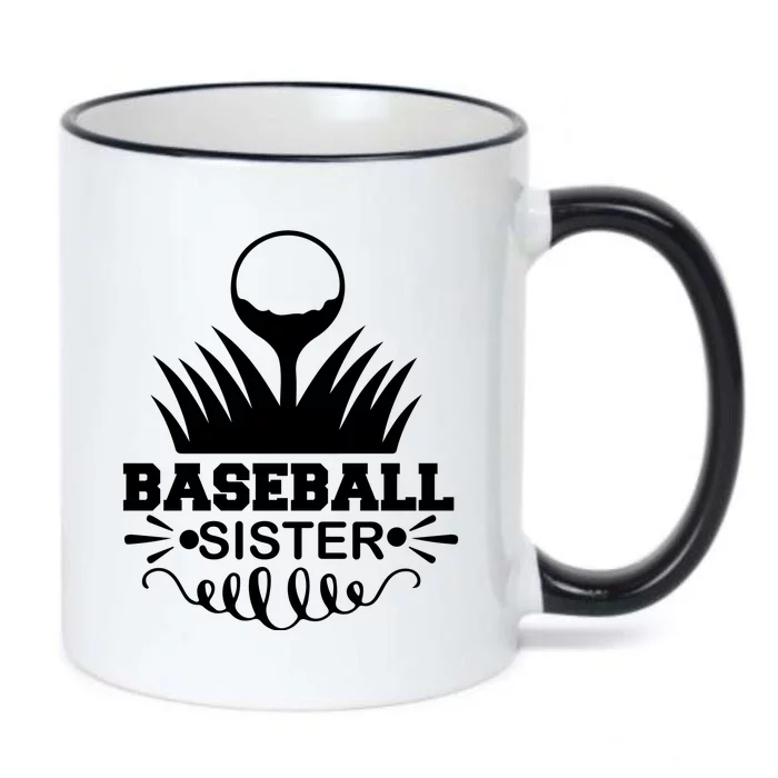 Baseball Sister Black Color Changing Mug