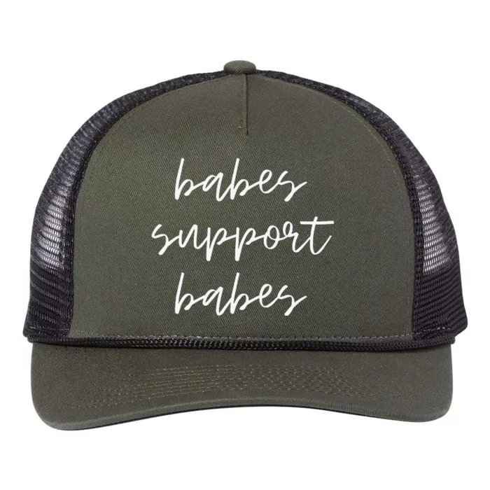 Babes Support Babes Feminism Feminist Retro Rope Trucker Hat Cap