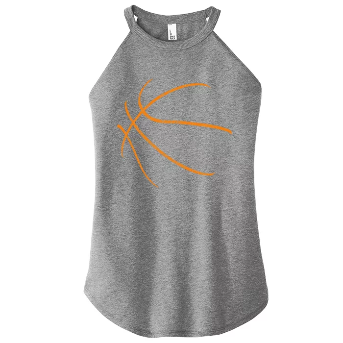 Basketball Silhouette Bball Player Coach Sports Baller Gift Women’s Perfect Tri Rocker Tank