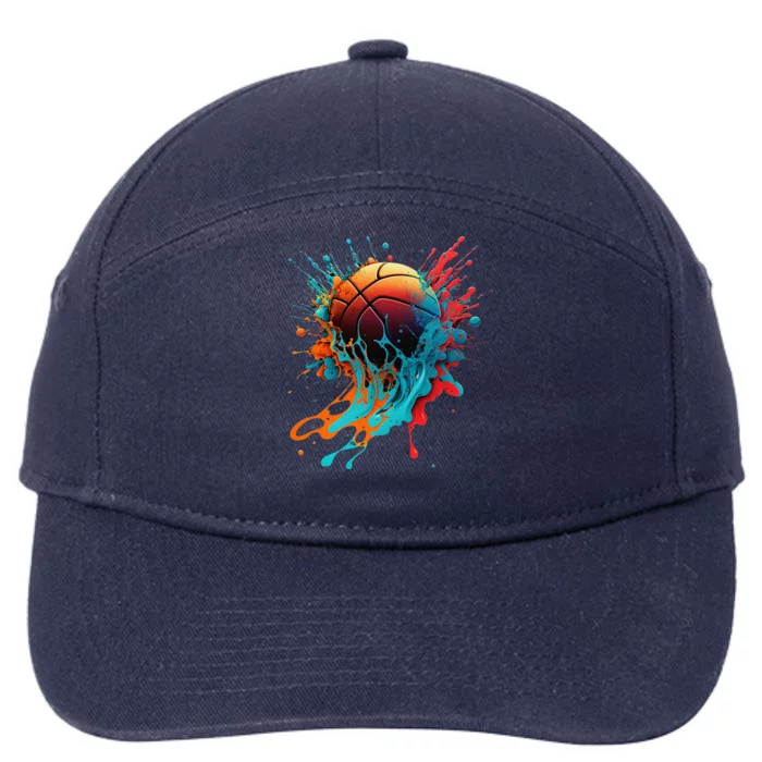 Basketball Splash Baller Basketball Player Team Player 7-Panel Snapback Hat