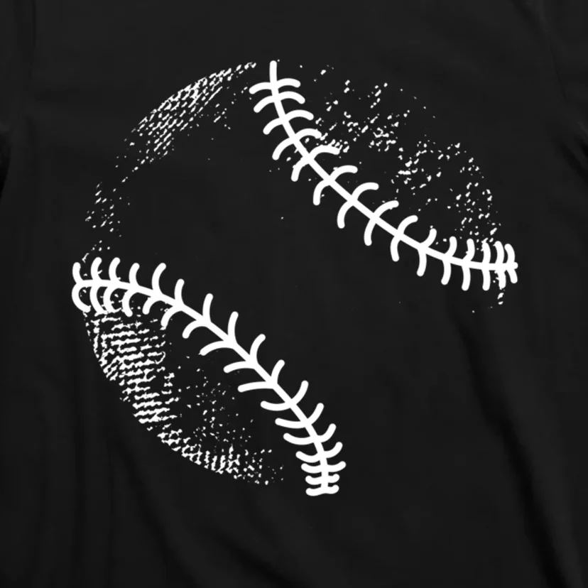 Baseball Silhouette, Baseball Ball T-Shirt