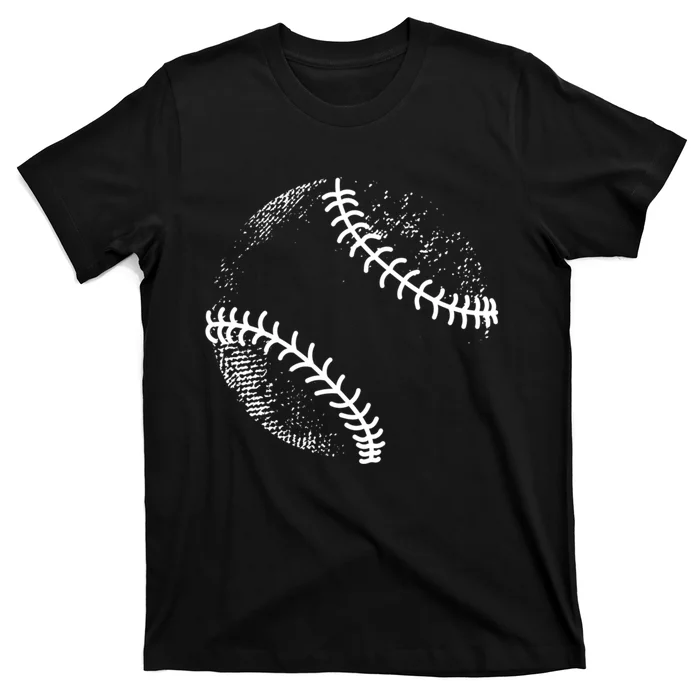 Baseball Silhouette, Baseball Ball T-Shirt