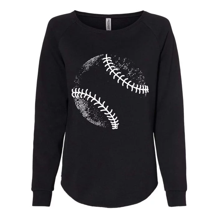 Baseball Silhouette, Baseball Ball Womens California Wash Sweatshirt