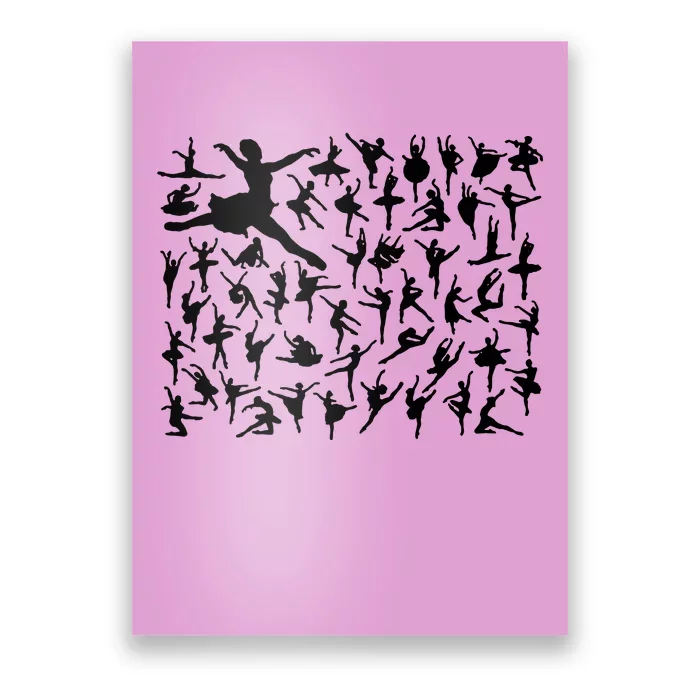 Ballerina Silhouettes Poster