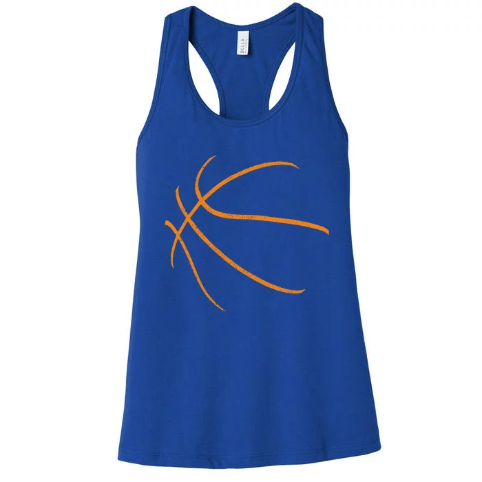 Basketball Silhouette Bball Player Coach Sports Baller Gift Women's Racerback Tank