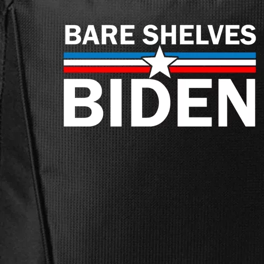 Bare Shelves Biden Conservative Liberal Impeach USA Flag City Backpack