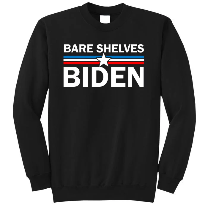 Bare Shelves Biden Conservative Liberal Impeach USA Flag Tall Sweatshirt