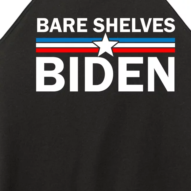 Bare Shelves Biden Conservative Liberal Impeach USA Flag Women’s Perfect Tri Rocker Tank