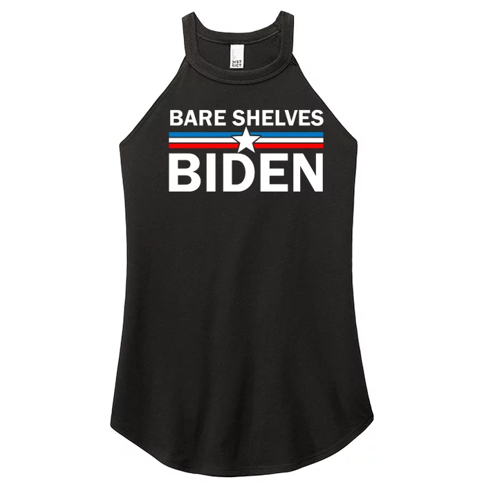 Bare Shelves Biden Conservative Liberal Impeach USA Flag Women’s Perfect Tri Rocker Tank