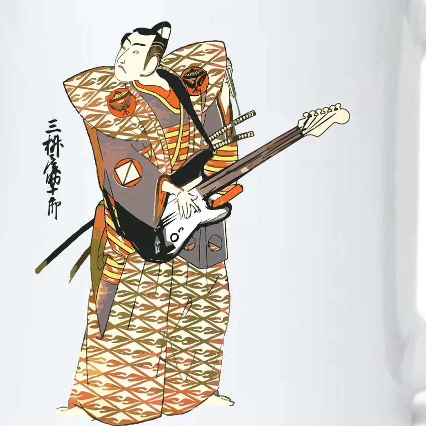 Bassist Samurai Bassist Funny Bass Guitar Player Black Color Changing Mug