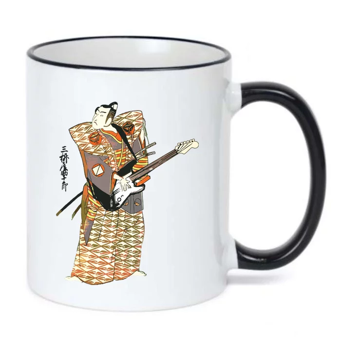 Bassist Samurai Bassist Funny Bass Guitar Player Black Color Changing Mug