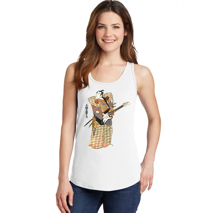 Bassist Samurai Bassist Funny Bass Guitar Player Ladies Essential Tank