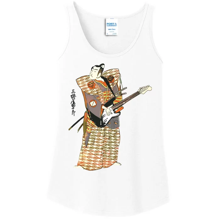 Bassist Samurai Bassist Funny Bass Guitar Player Ladies Essential Tank