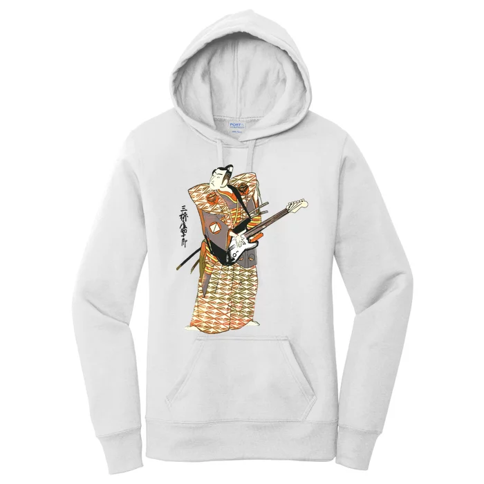 Bassist Samurai Bassist Funny Bass Guitar Player Women's Pullover Hoodie