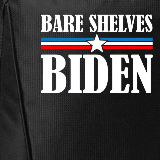 Bare Shelves Biden Conservative Liberal Impeach USA Flag City Backpack