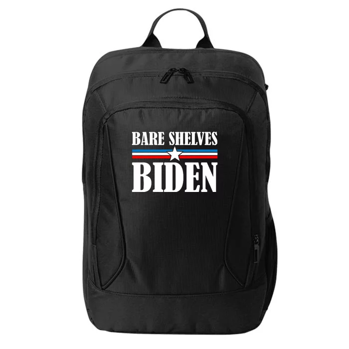 Bare Shelves Biden Conservative Liberal Impeach USA Flag City Backpack