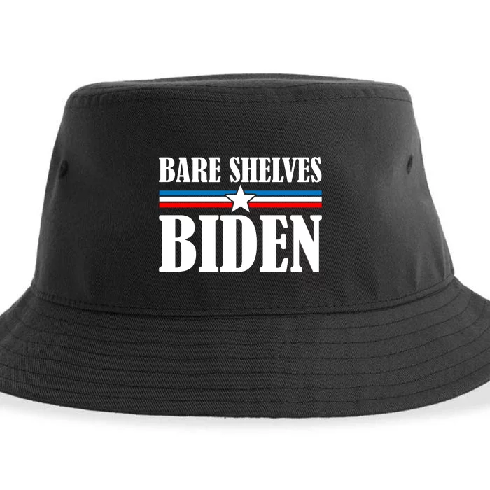 Bare Shelves Biden Conservative Liberal Impeach USA Flag Sustainable Bucket Hat