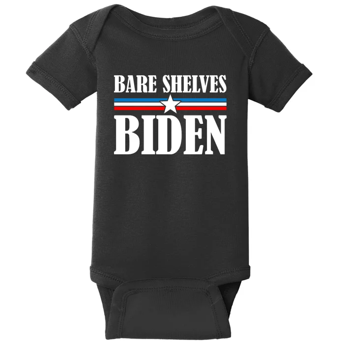 Bare Shelves Biden Conservative Liberal Impeach USA Flag Baby Bodysuit