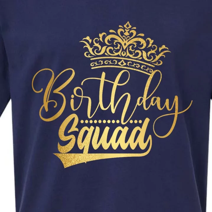 Birthday Squad Birthday Party Funny Gift  Wo Girls Sueded Cloud Jersey T-Shirt