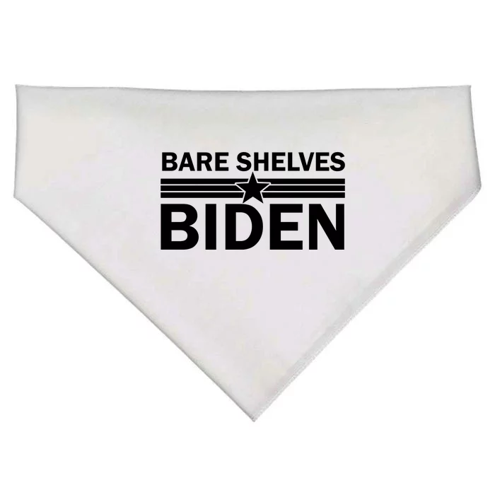 Bare Shelves Biden Conservative Liberal Impeach USA Flag USA-Made Doggie Bandana