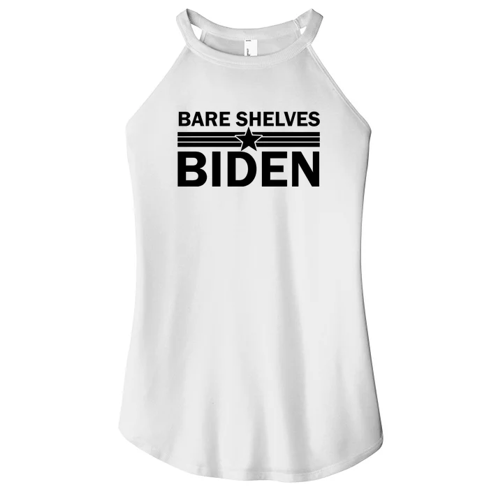 Bare Shelves Biden Conservative Liberal Impeach USA Flag Women’s Perfect Tri Rocker Tank