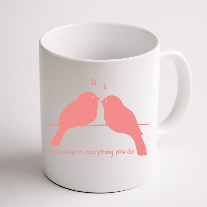 Birds Singing Front & Back Coffee Mug