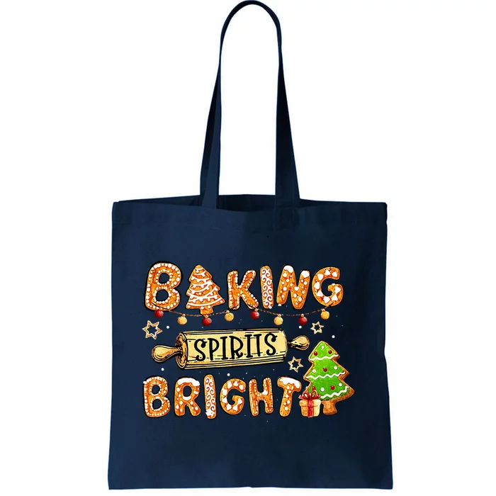 Baking Spirit Bright Donut Christmas Tree Xmas Cookie Tote Bag