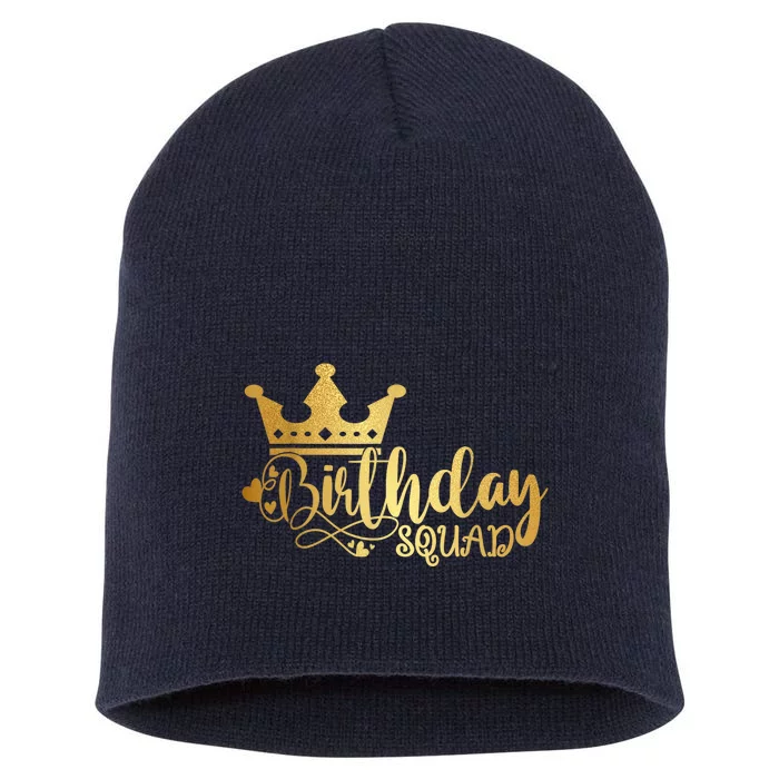 Birthday Squad Birthday Party Funny Gift  Wo Girls Short Acrylic Beanie