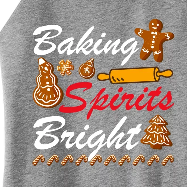 Baking Spirits Bright Christmas Great Gift Women’s Perfect Tri Rocker Tank