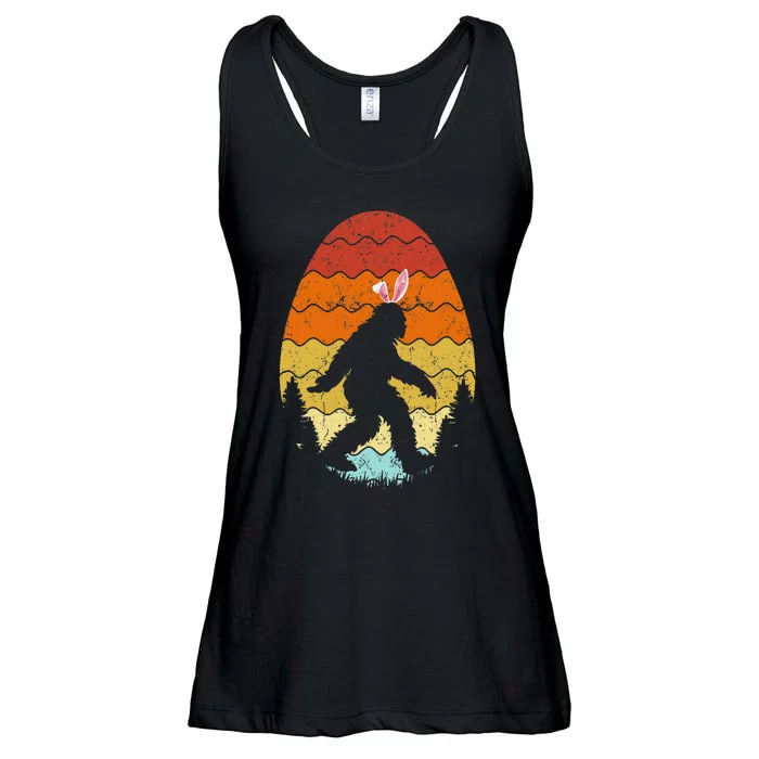 Bigfoot Sasquatch Bunny Easter Eggs Ladies Essential Flowy Tank