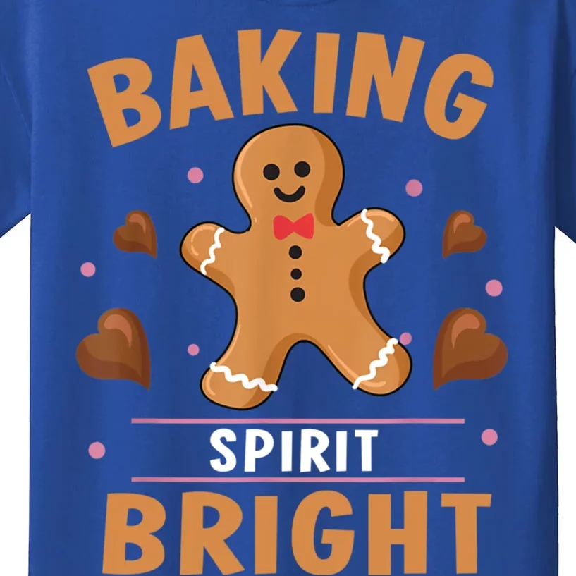 Baking Spirit Bright Donut Christmas Gingerbread Cookie Gift Kids T-Shirt