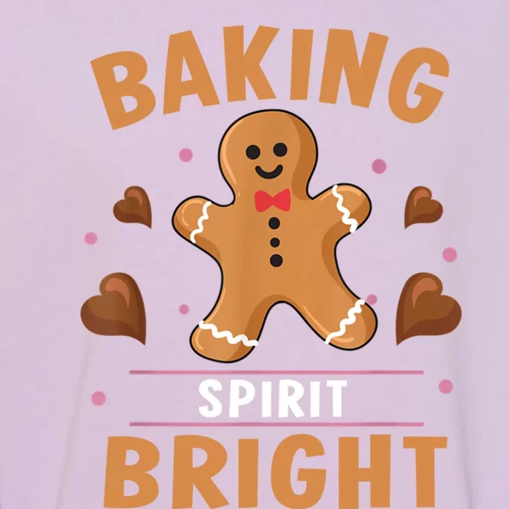 Baking Spirit Bright Donut Christmas Gingerbread Cookie Gift Garment-Dyed Sweatshirt