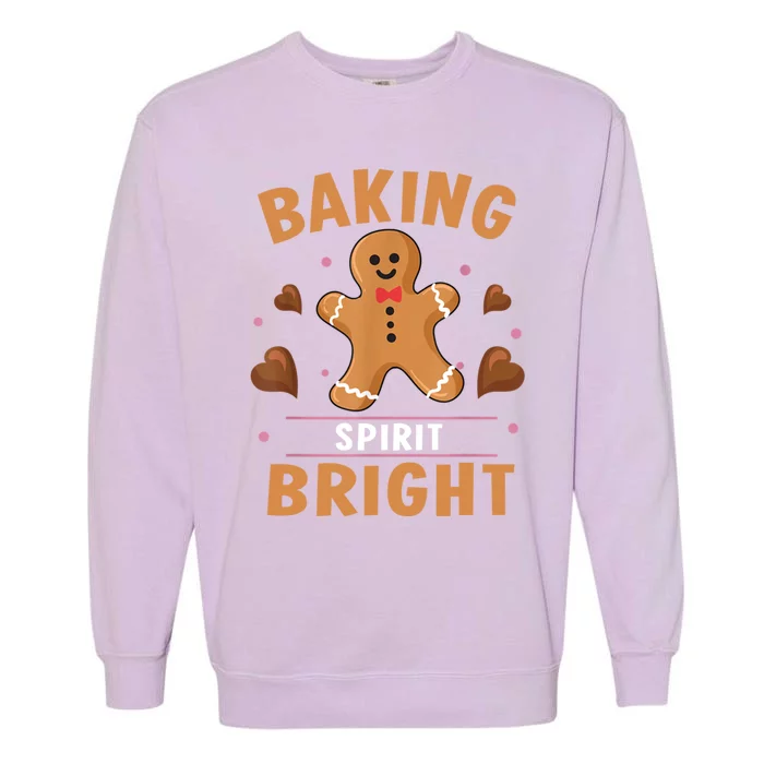 Baking Spirit Bright Donut Christmas Gingerbread Cookie Gift Garment-Dyed Sweatshirt