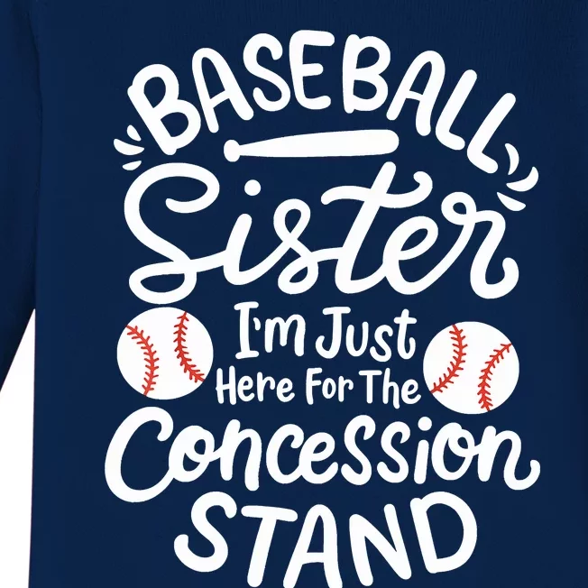 Baseball Sister Baby Long Sleeve Bodysuit