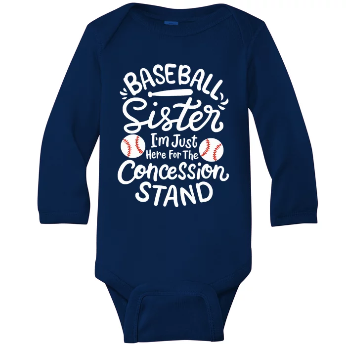 Baseball Sister Baby Long Sleeve Bodysuit