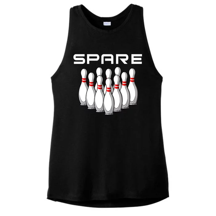 Bowling Spare Ladies Tri-Blend Wicking Tank