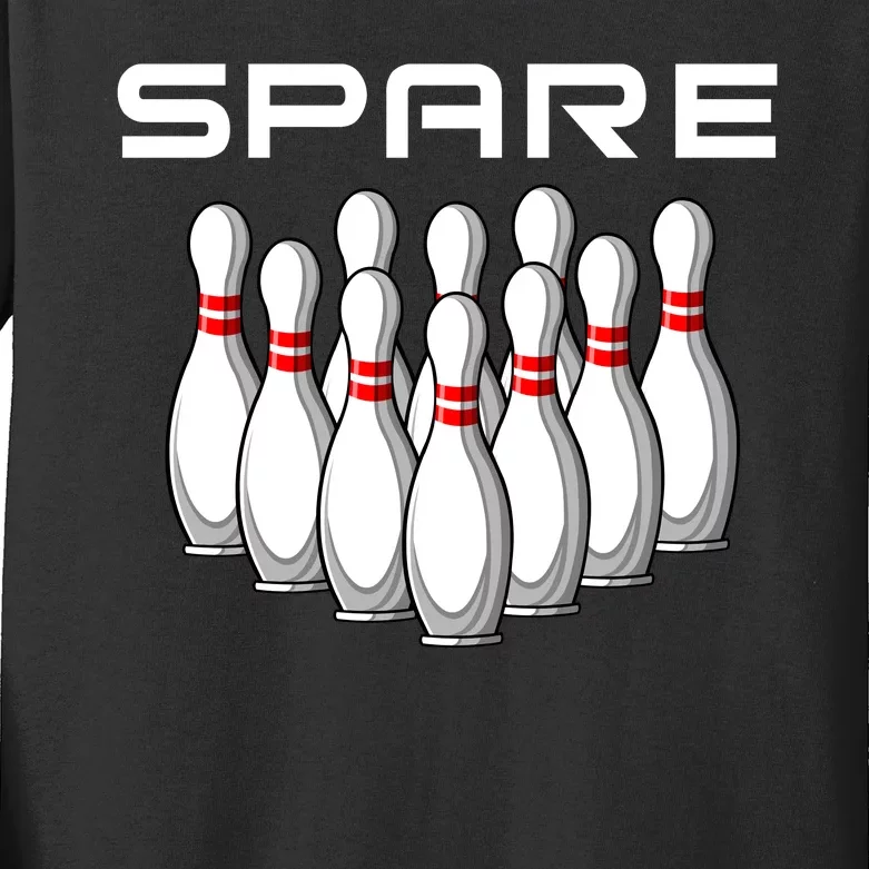 Bowling Spare Kids Long Sleeve Shirt