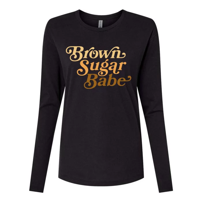 Brown Sugar Babe Melanin Womens Cotton Relaxed Long Sleeve T-Shirt