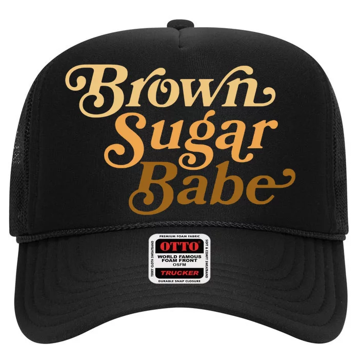 Brown Sugar Babe Melanin High Crown Mesh Trucker Hat