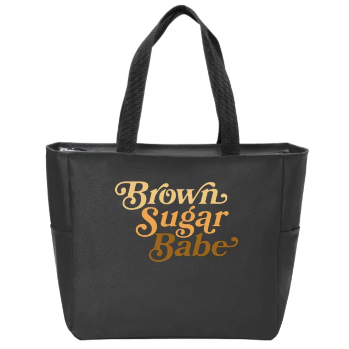 Brown Sugar Babe Melanin Zip Tote Bag