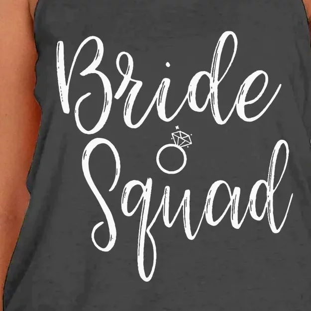 Bride Squad Bachelorette Party Bridesmaid Bridal Shower Women's Knotted Racerback Tank