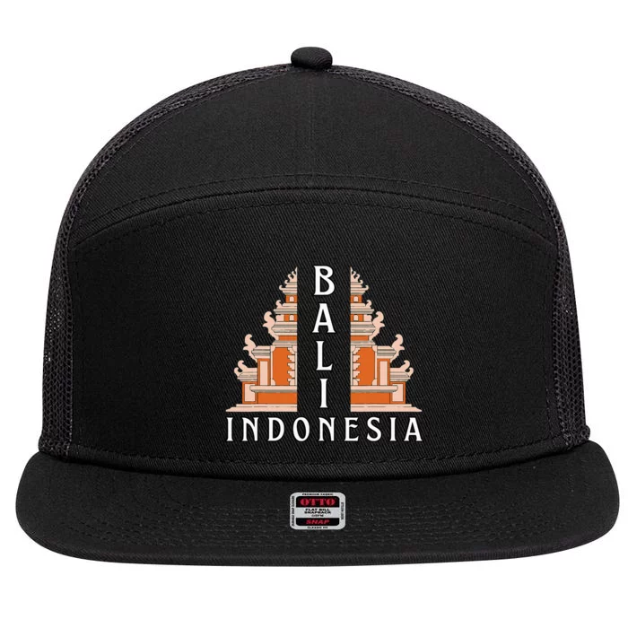 Bali Souvenir Bali Indonesia Souvenir Bali 7 Panel Mesh Trucker Snapback Hat